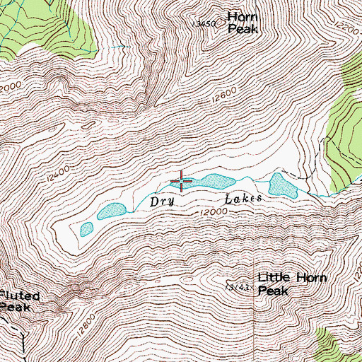 Topographic Map of Dry Lakes, CO