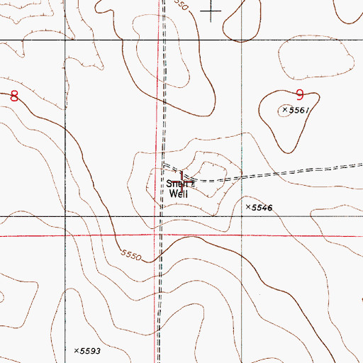 Topographic Map of Snell Well, NM