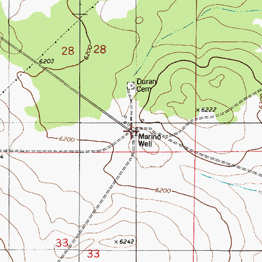 Topographic Map of Marino Well, NM