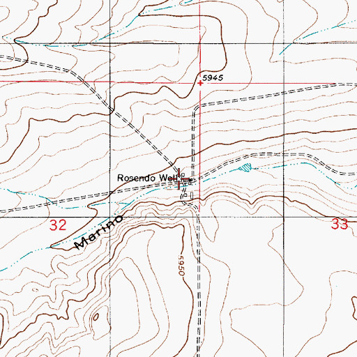 Topographic Map of Rosendo Well, NM