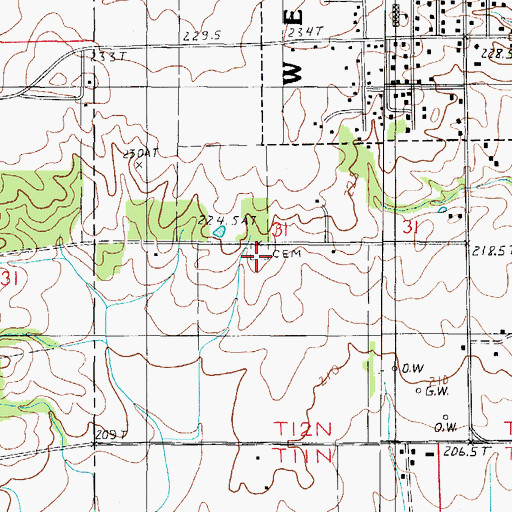 Topographic Map of Good Hope Cemetery, IL