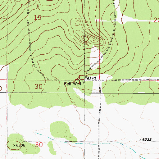 Topographic Map of Bell Well, NM