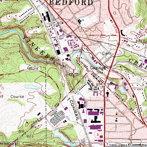 Topographic Map of Great Falls, OH