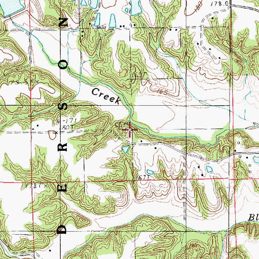Topographic Map of Norton Cemetery, IL