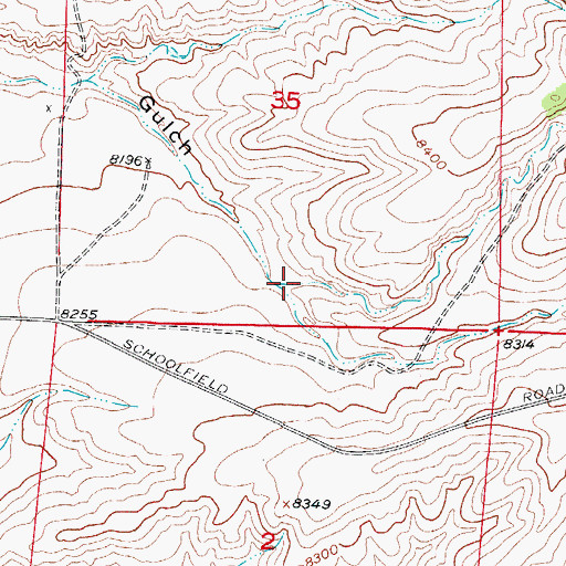 Topographic Map of Leavenworth Gulch, CO