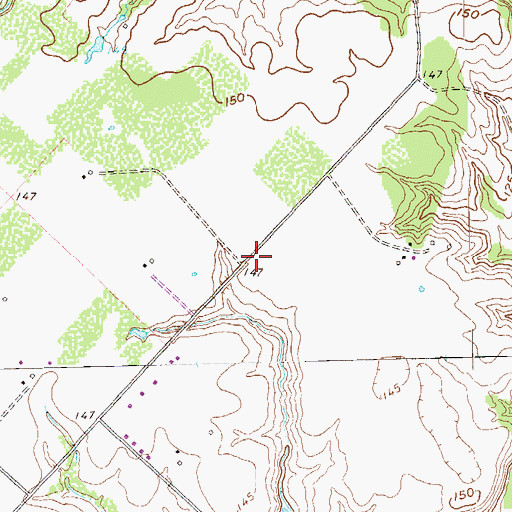 Topographic Map of Brazos Country, TX