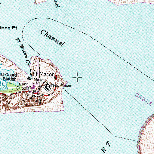 Topographic Map of Fort Hampton (historical), NC