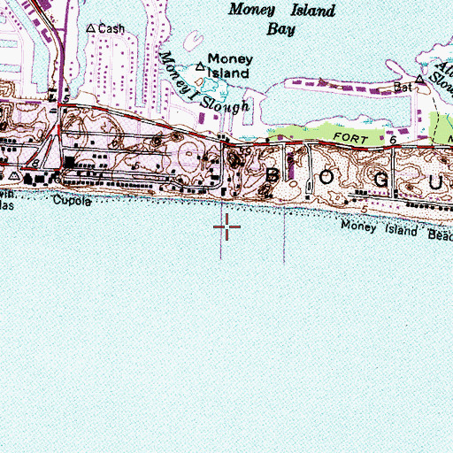 Topographic Map of Sportsmans Pier, NC