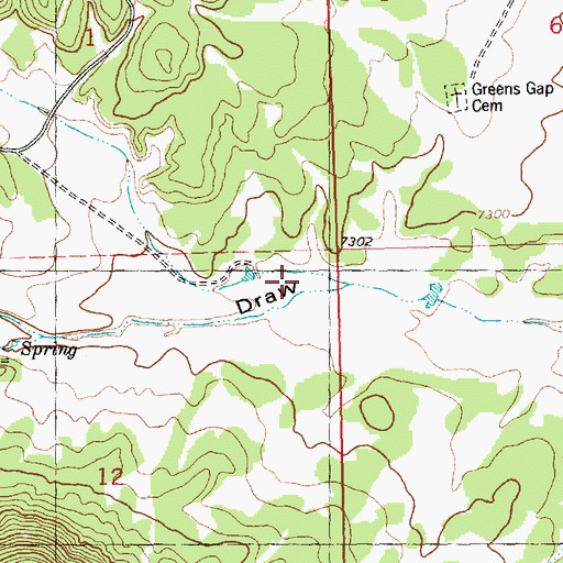 Topographic Map of Saw Mill Draw, NM
