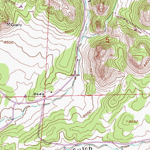 Topographic Map of Rosita Gulch, CO