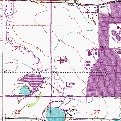 Topographic Map of Walt Clark Middle School, CO