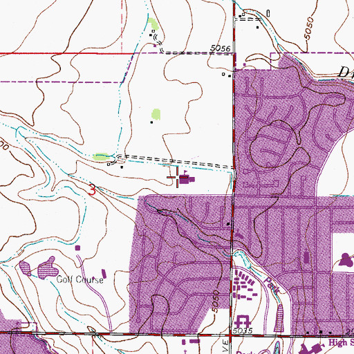 Topographic Map of Centennial Elementary School, CO