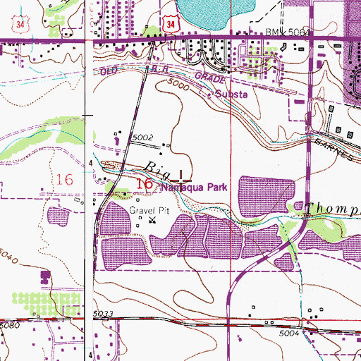 Topographic Map of Namaqua Park, CO