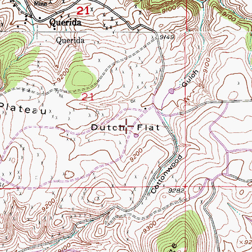 Topographic Map of Dutch Flat, CO