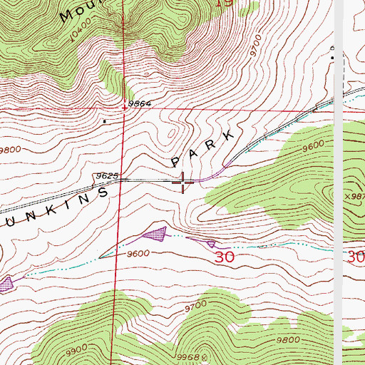 Topographic Map of Junkins Park School, CO