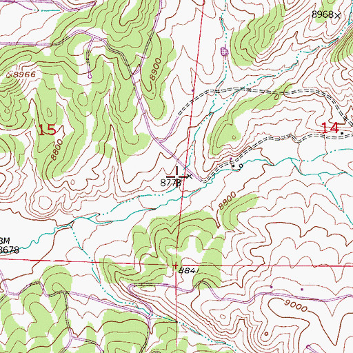 Topographic Map of Antelope School, CO