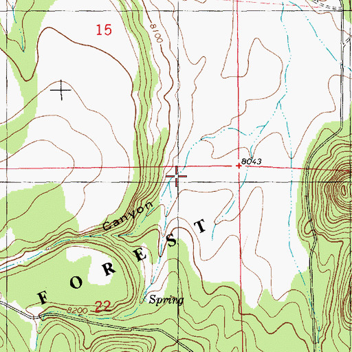Topographic Map of Jones Canyon, NM