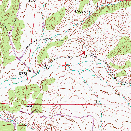 Topographic Map of Piltz Creek, CO