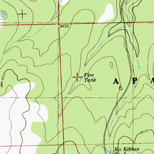 Topographic Map of Fire Tank, NM