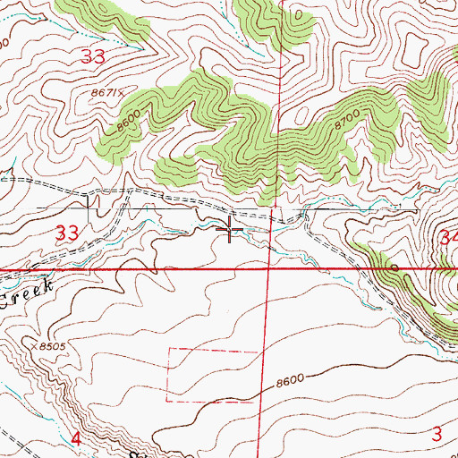 Topographic Map of Sheep Creek, CO