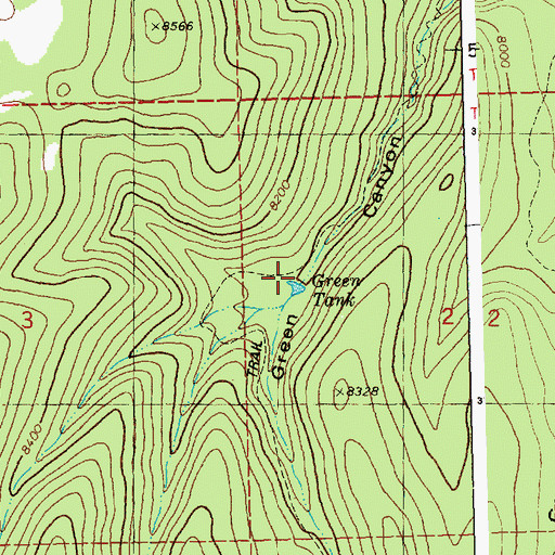Topographic Map of Green Tank, NM