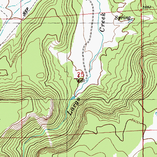 Topographic Map of Largo Canyon, NM