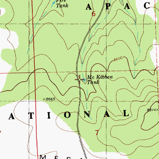 Topographic Map of McKibben Tank, NM