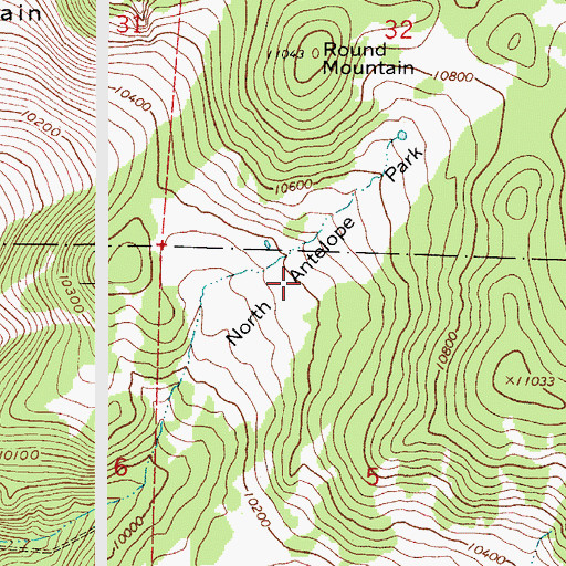 Topographic Map of North Antelope Park, CO