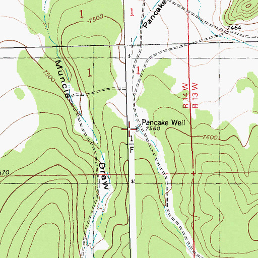 Topographic Map of Pancake Well, NM