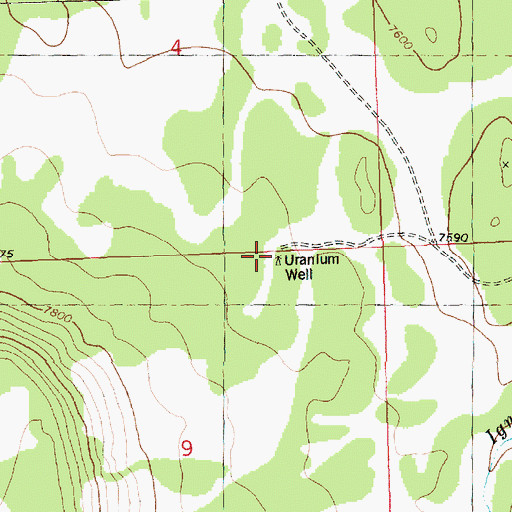 Topographic Map of Uranium Well, NM