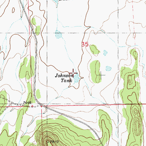 Topographic Map of Johnson Tank, NM