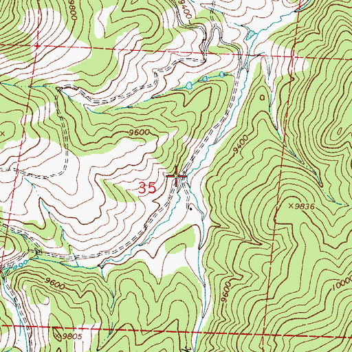 Topographic Map of Little Froze Creek, CO