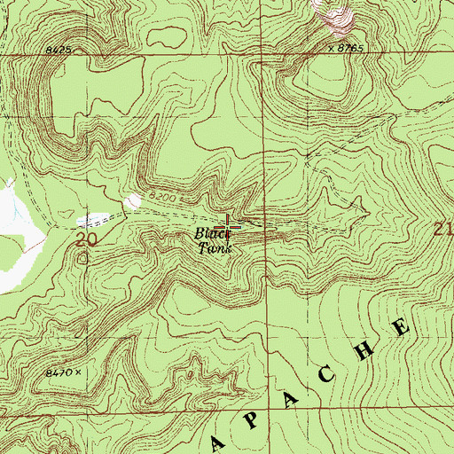 Topographic Map of Black Tank, NM