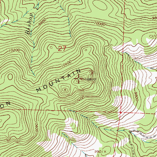 Topographic Map of Wixson Mountain, CO