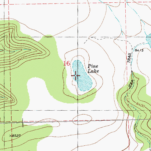 Topographic Map of Pine Lake, NM