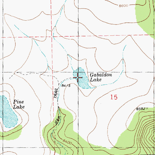 Topographic Map of Gabaldon Lake, NM