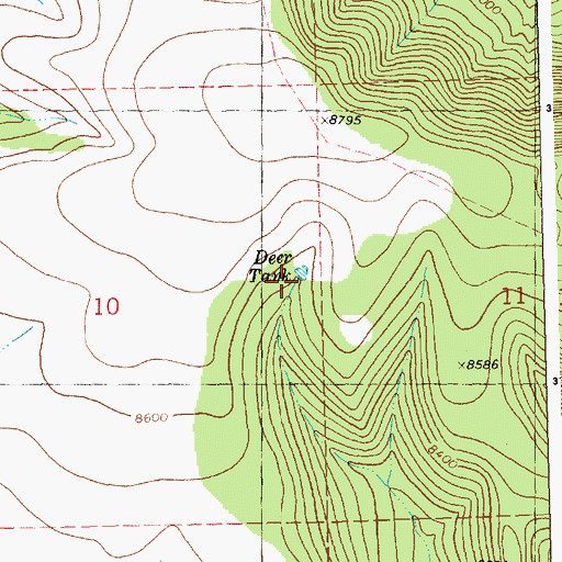 Topographic Map of Deer Tank, NM