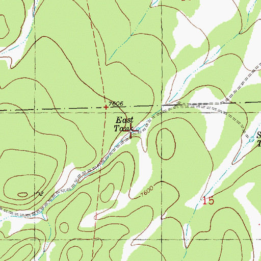 Topographic Map of East Tank, NM