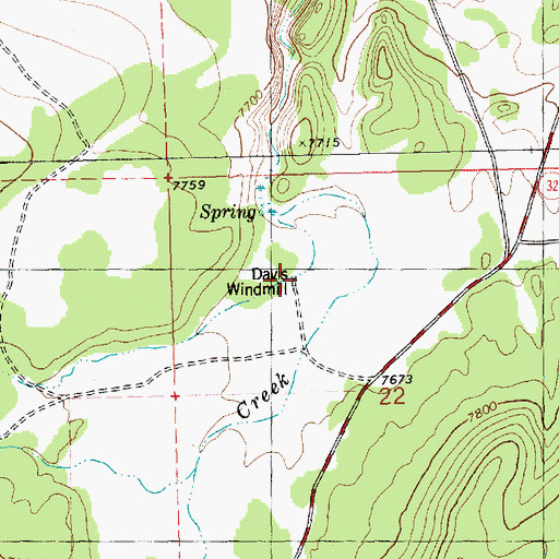 Topographic Map of Davis Windmill, NM