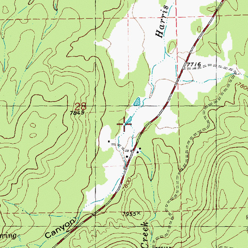 Topographic Map of Willow Creek, NM