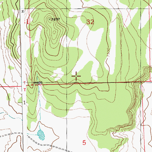 Topographic Map of Ponderosa Tank, NM