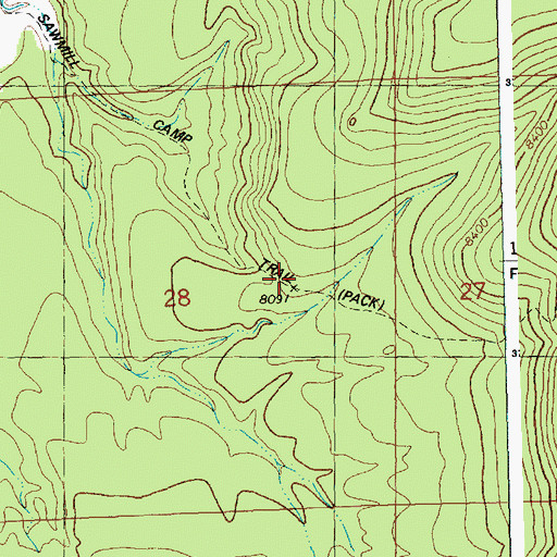 Topographic Map of Sawmill Camp Trail, NM