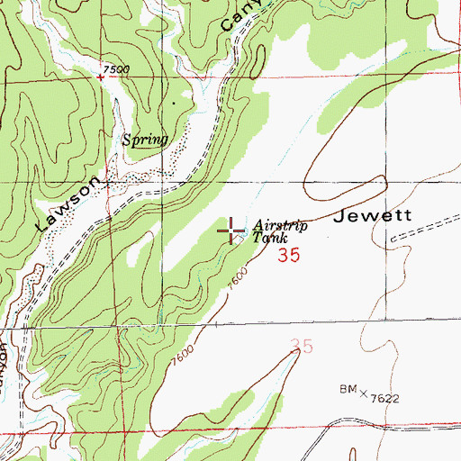 Topographic Map of Airstrip Tank, NM