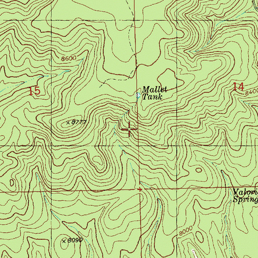 Topographic Map of Lawson Spring, NM