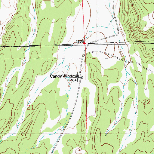 Topographic Map of Candy Windmill, NM