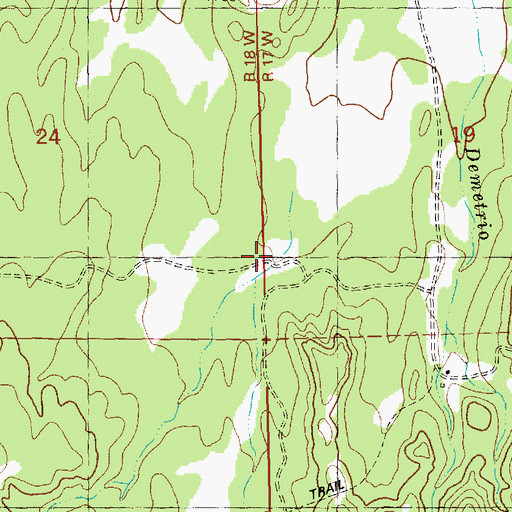 Topographic Map of Canon Blanco, NM