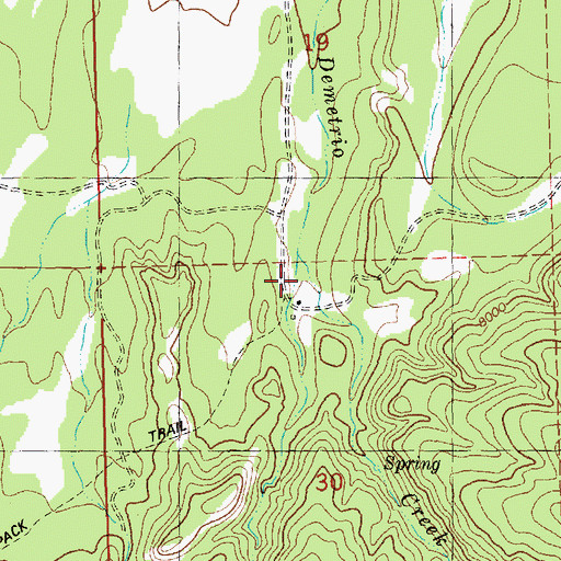 Topographic Map of Gate Canyon, NM