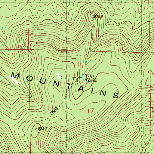 Topographic Map of Top Tank, NM