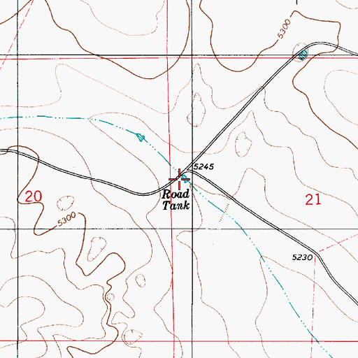 Topographic Map of Road Tank, NM