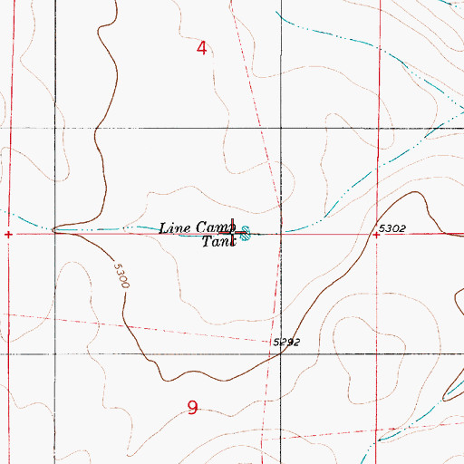 Topographic Map of Line Camp Tank, NM